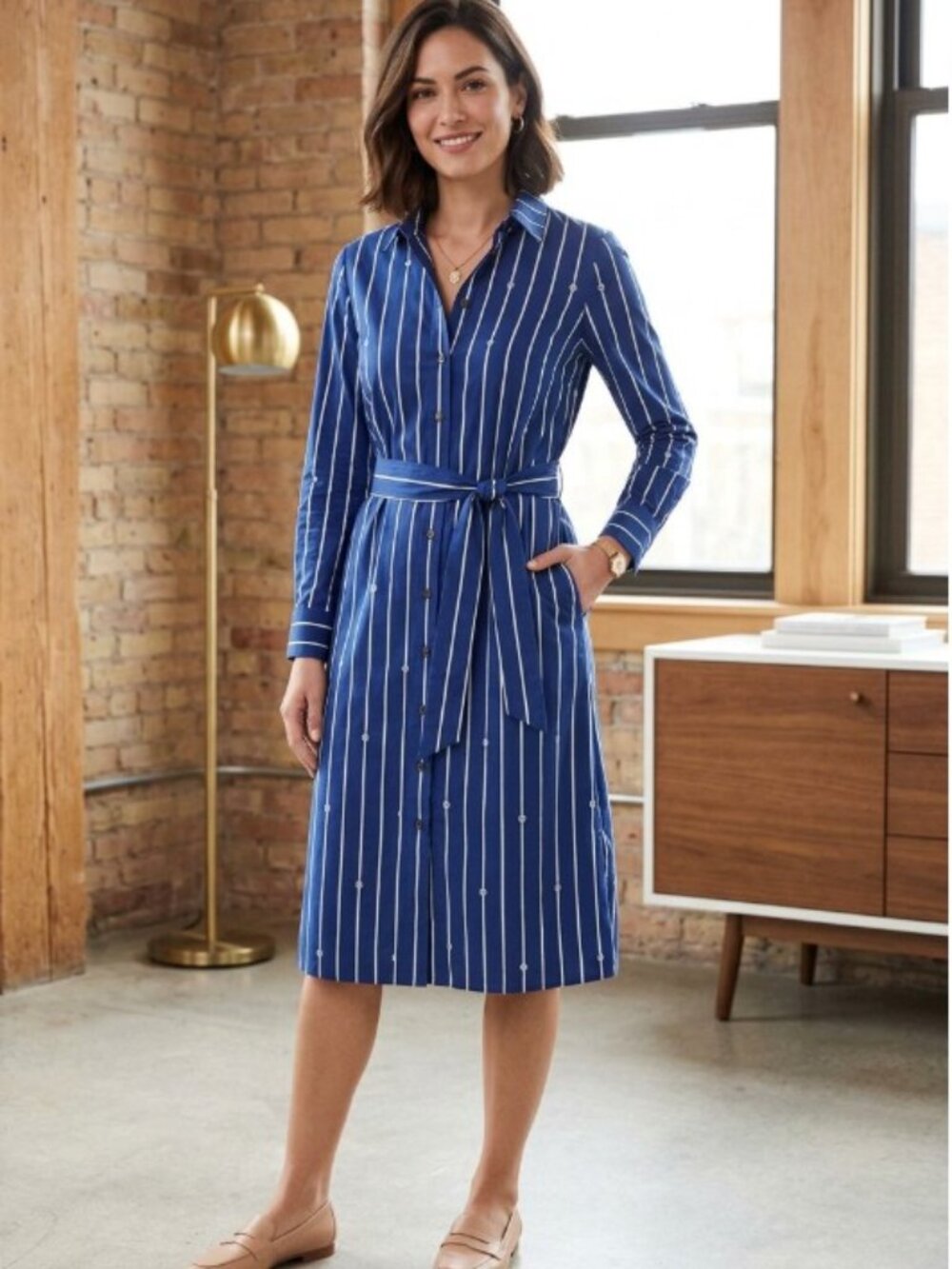 Blue 10 Crosby by Derek Lam mid-length dress